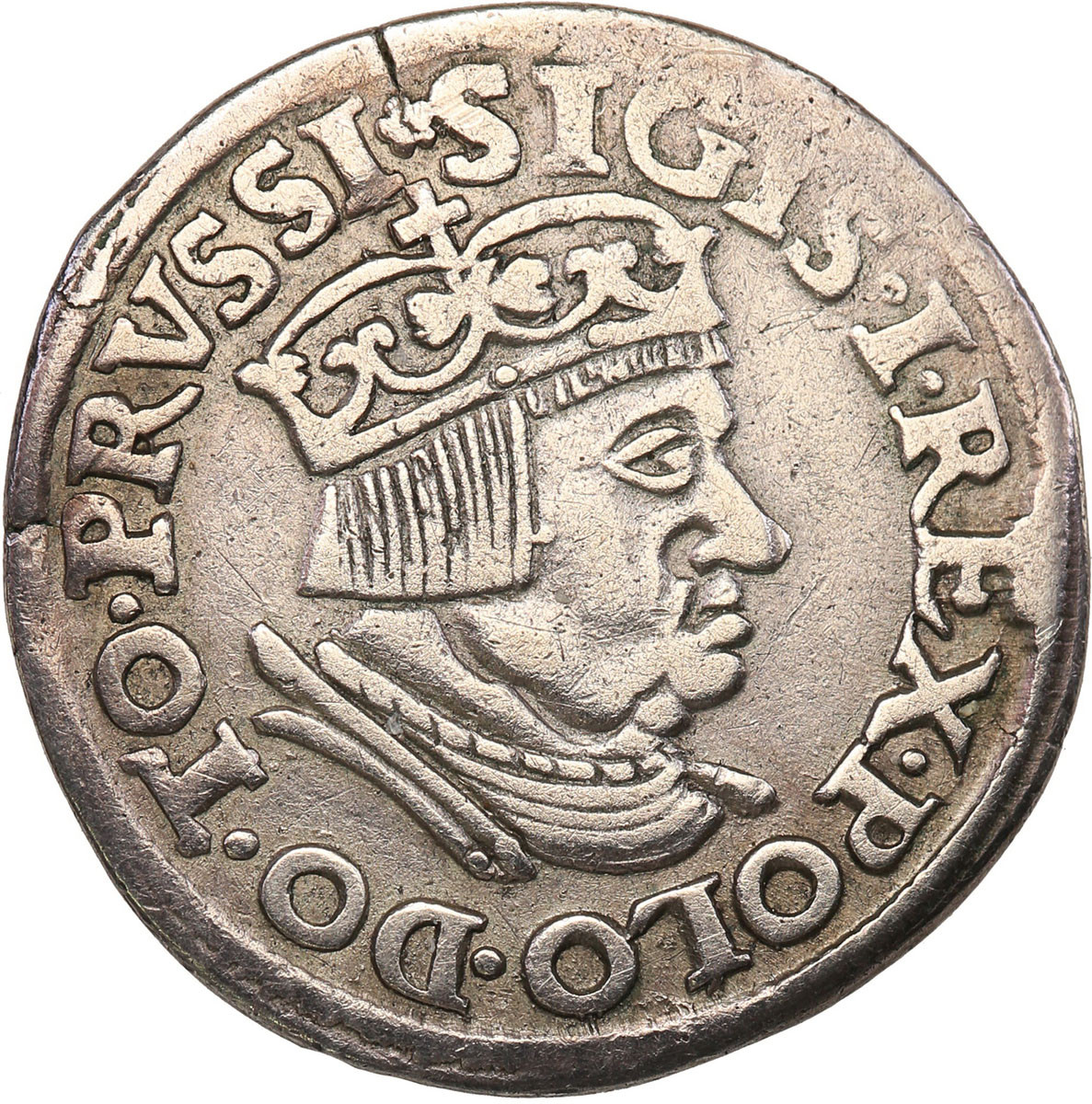 Zygmunt I Stary. Trojak (3 grosze) 1536, Gdańsk